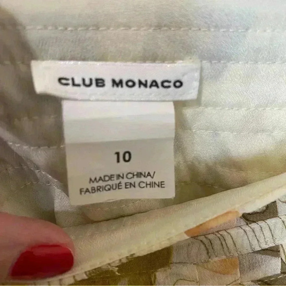 Club Monaco silk flowing skirt side zip lined size 10 EuroSummer - Picture 2 of 5